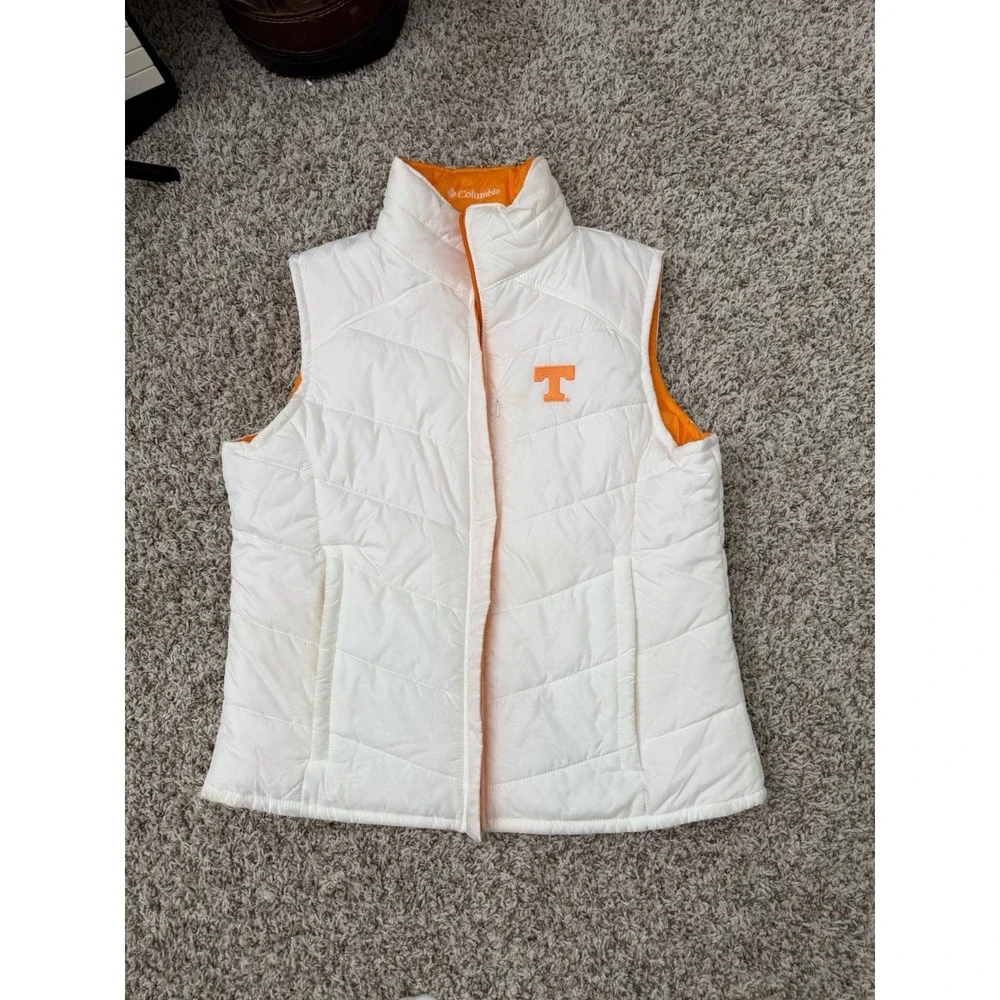 Columbia Tennessee Volunteers Puffer Vest Men's M Reversible NICE CONDITION